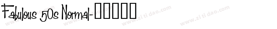 Fabulous 50s Normal字体转换